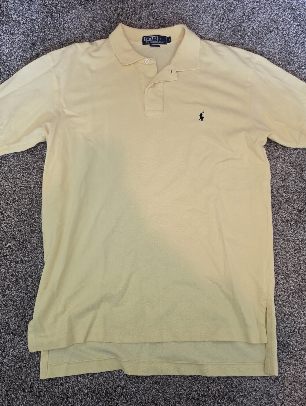 Polo Ralph Lauren Men's Soft Cotton Yellow Short Sleeve Polo Shirt